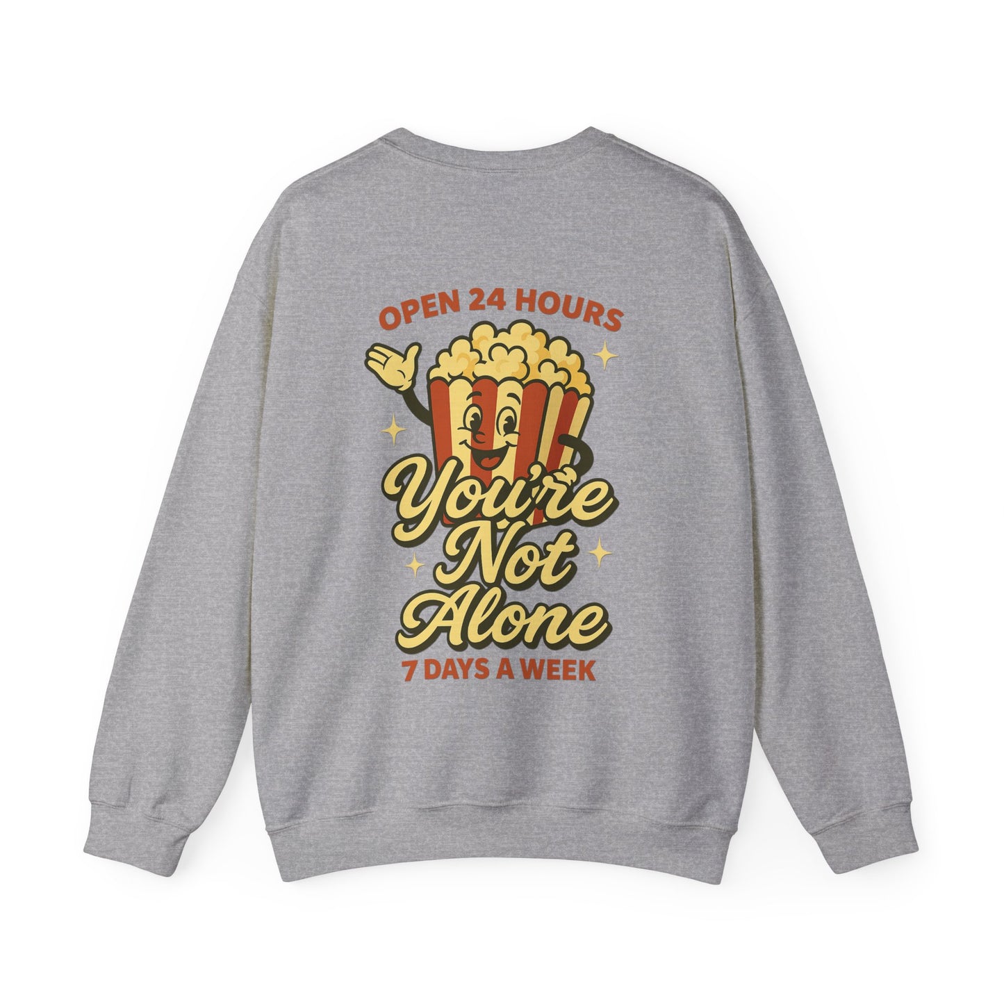Open 24 Hours Crewneck Sweatshirt - Popcorn Edition